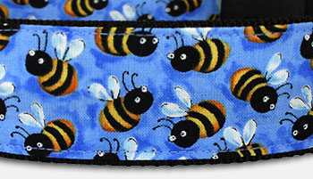 Buzzy Bee - Bienen - Hundehalsband - blau