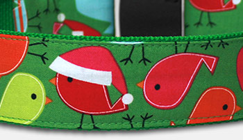 Christmas Birds - Weihnachtsvögel - Hundehalsband