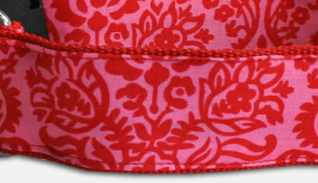 Damask Tapetenmuster Hundehalsband - pink
