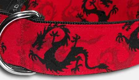 Sehr cooles Schatten Drachen Halsband - rot