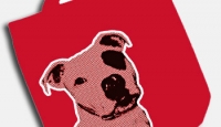Pitbull Terrier Einkaufstasche - rot