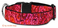 Paisley Hundehalsband - pink