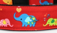Little Elephants - Elefanten - Hundehalsband - rot