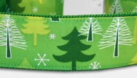 A la mode: Tannenbäume Hundehalsband - giftgrün