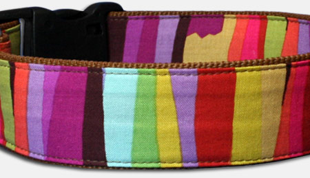 Surf Streifen - bunt - Hundehalsband