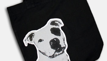 Pitbull Terrier Einkaufstasche - schwarz