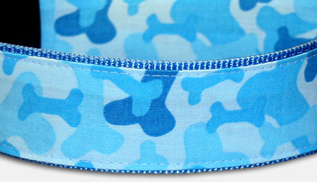 Camo Bones Hundehalsband - blau