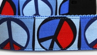 Peace - Hundehalsband - blau