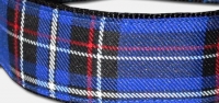 Tartan Karo Hundehalsband - blau