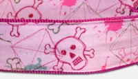 Graffiti Skull Totenkopf Hundehalsband - pink