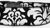 Damask - Tapentenmuster - Hundehalsband - schwarz