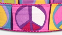 Peace - Hundehalsband - pink