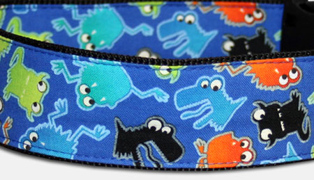 Mini Monster Mash - Hundehalsband - blau