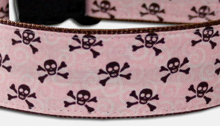 Girlie Mini Skull - Totenkopf - Halsband - rosa