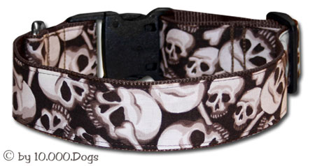 Bones & Skull Halsband - braun